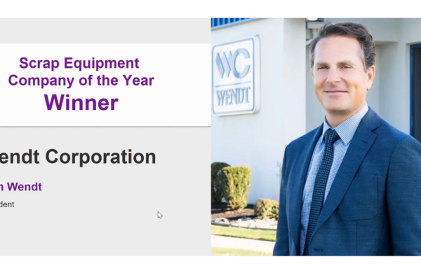 WENDT Selected as Scrap Equipment Company of the Year