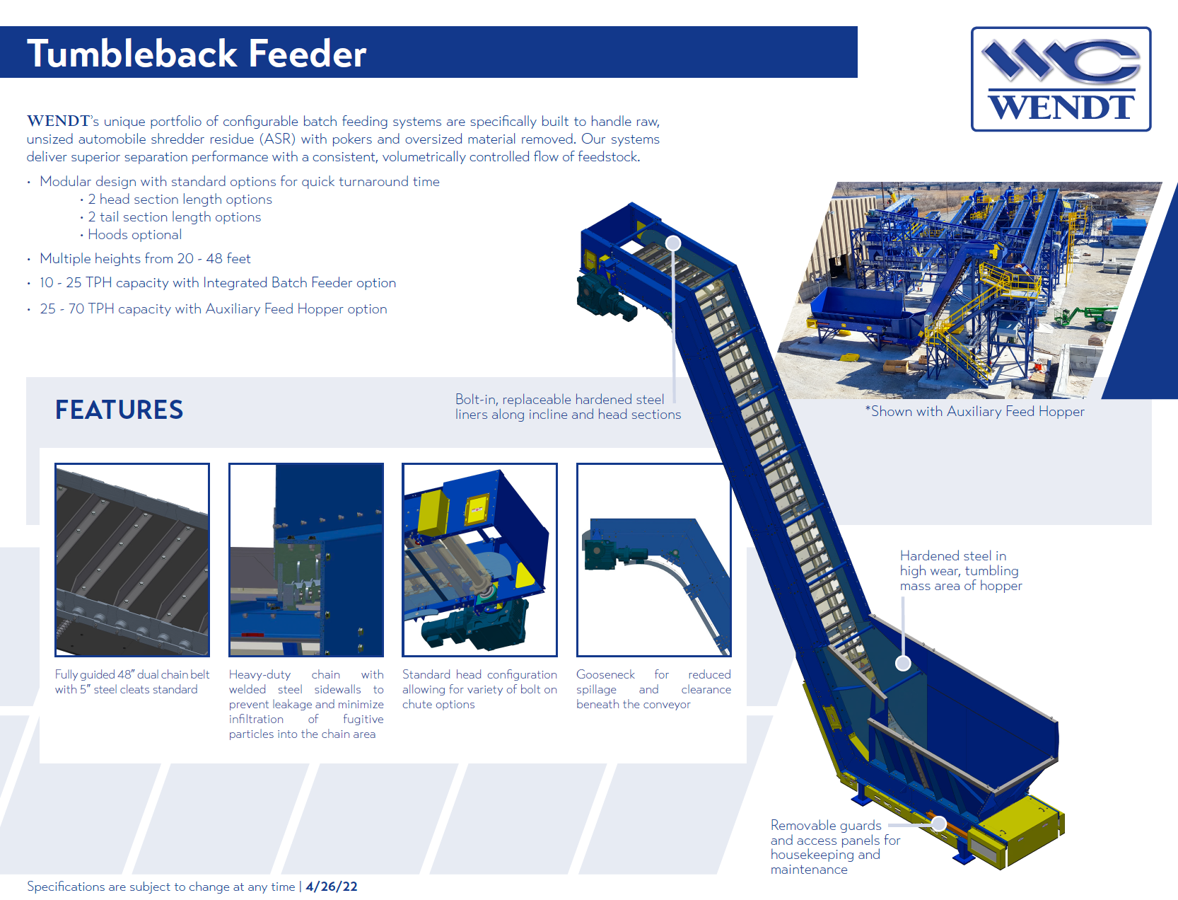 Tumbleback Feeder